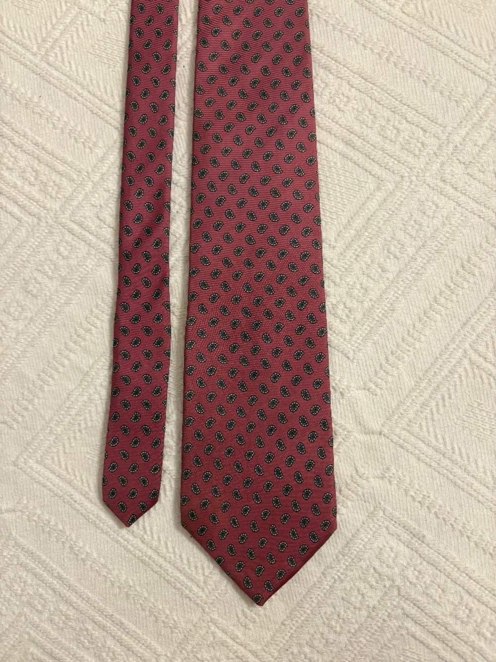 Austin Reed of Regent Street Silk Tie Pink Paisley Geometric Vintage